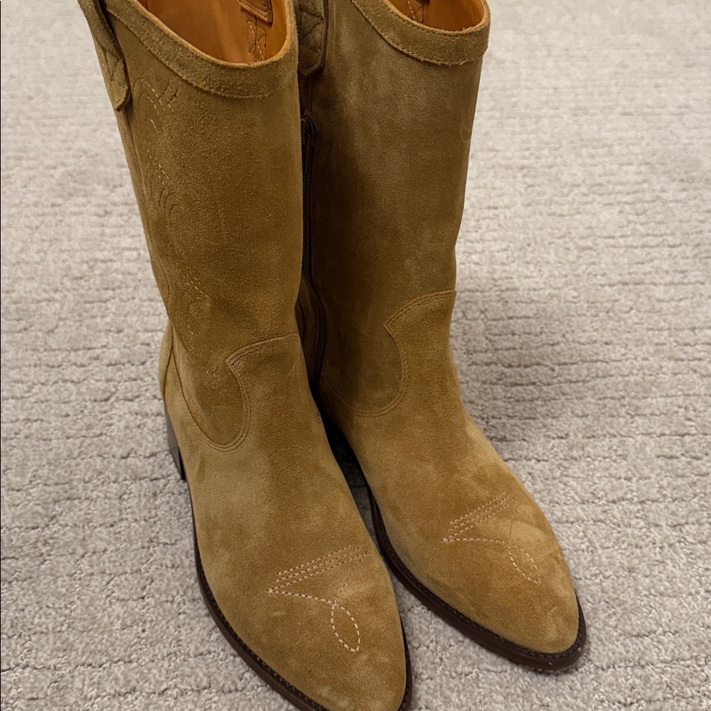 Sezane Ivana Boots in Tan Size 7 - Picture 4 of 5